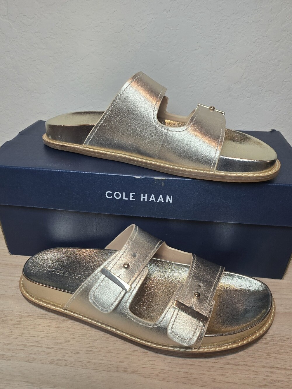 Cole Haan Marisol Gold Sandal Womens New Size 7
